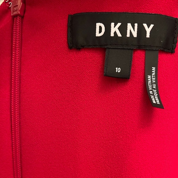 DKNY Red Wrap Midi Dress - Picture 8 of 8